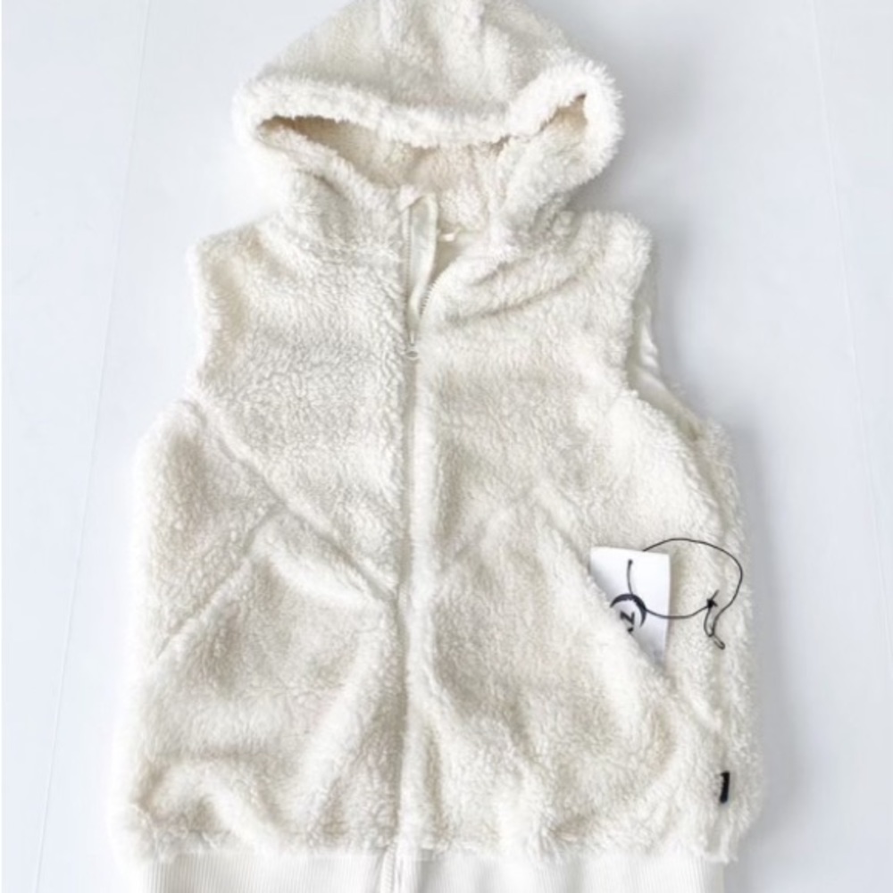 Zyia Cream Hooded Teddy Vest